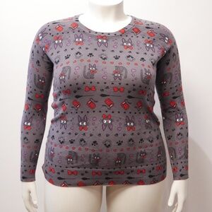 Plus Size 2X Studio Ghibli Kiki's Delivery Service Raglan Sleeve Sweater NWOT